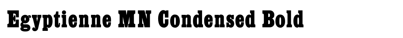 Egyptienne MN Condensed Bold